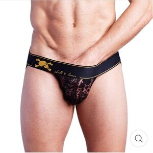 Black Burnout Style Skull & Bones Men’s Jock